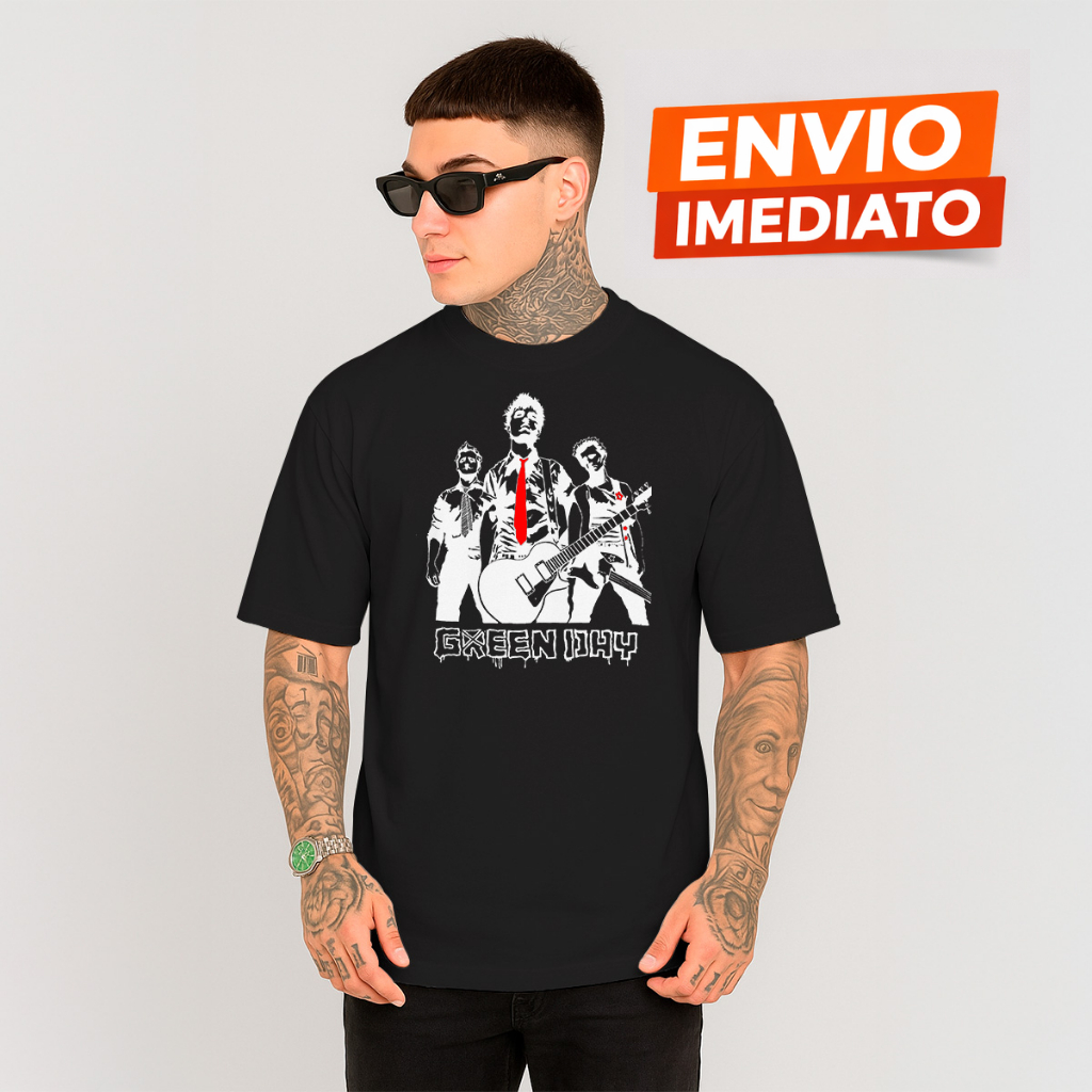 Camiseta Tradicional Green Day Punk Rock – Estampa Exclusiva