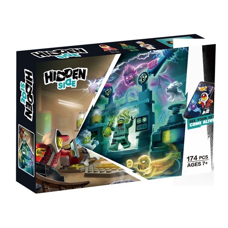 Compatível com Lego Hiddenside Ghost Secret Realm Ghost Series Lab 70418 Brinquedos de blocos de construção montados