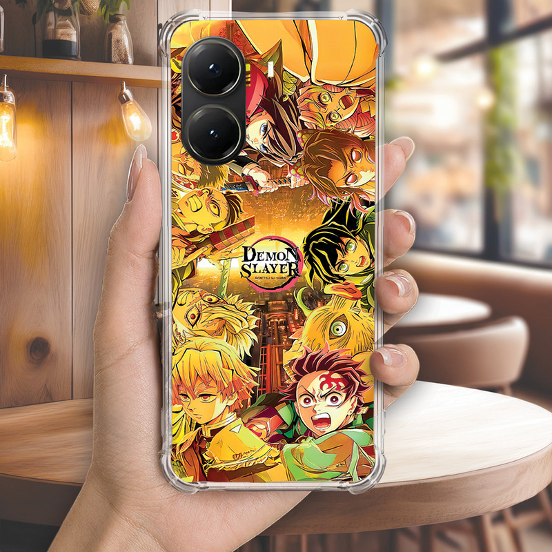 Capa Capinha REDMI NOTE 14 PRO PLUS 13 12 TURBO 11 10 10S 9T 9S Anti-impacto Personalizada anime DEMON slayer (4062)