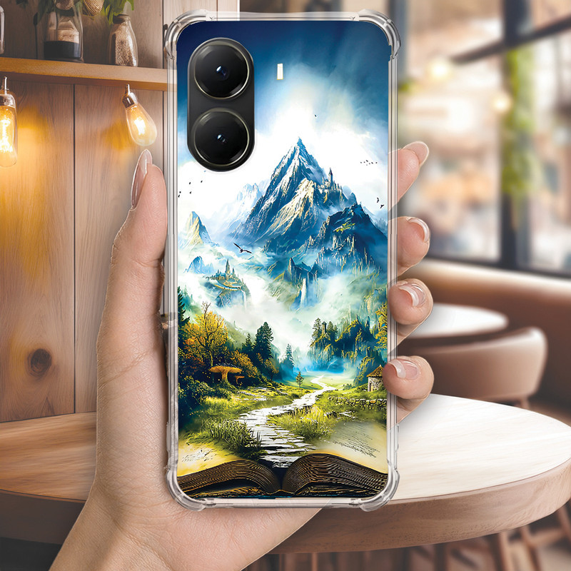 Capa Capinha REDMI NOTE 14 PRO PLUS 13 12 TURBO 11 10 10S 9T 9S Anti-impacto Personalizada fantasia LIVRO reinos (4107)