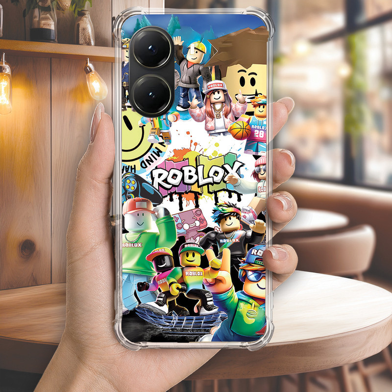 Capa Capinha REDMI NOTE 14 PRO PLUS 13 12 TURBO 11 10 10S 9T 9S Anti-impacto Personalizada gamer ROBLOX blocos (4149)