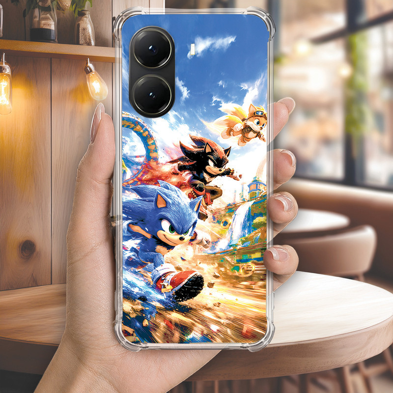 Capa Capinha REDMI NOTE 14 PRO PLUS 13 12 TURBO 11 10 10S 9T 9S Anti-impacto Personalizada gamer SONIC (4158)