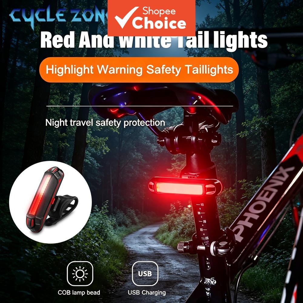 Luz Traseira de Bicicleta LED 5 Modos de Iluminação Ajustável, Lâmpada de Aviso de Segurança Recarregável USB para