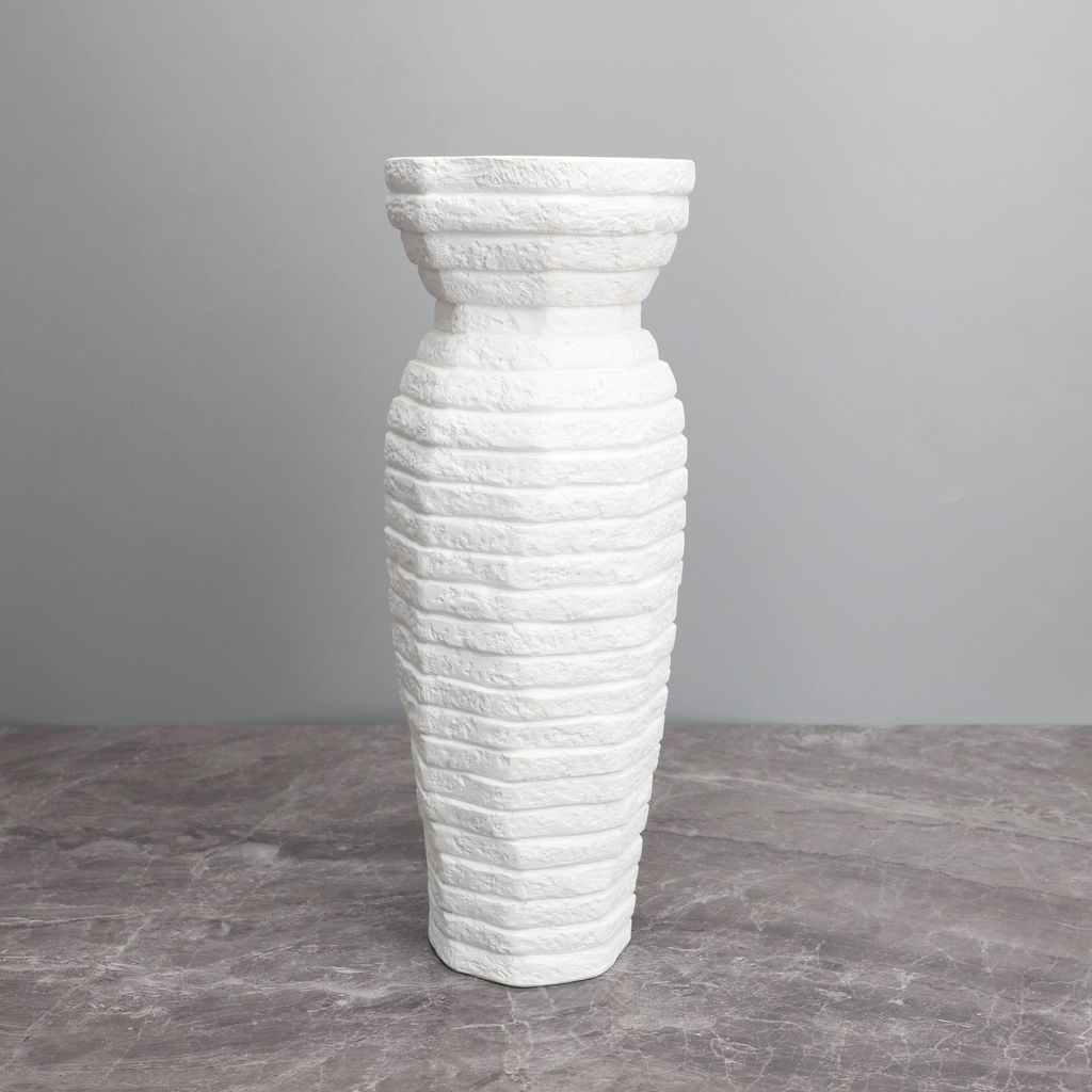 CGPI Modern minimalist creative resin flower vase, imitation marble design, suitable for model homes, living room coffee
