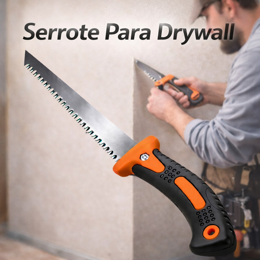 Serrote Profissional Drywall Gesso 7 Polegadas 50 Dentes Cabo Antiderrapante Obra