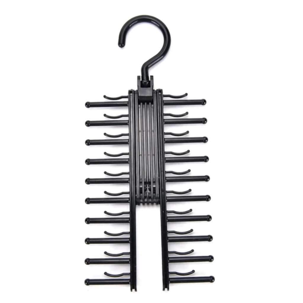 Gancho Rotativo Ajustável 360 20 Gravata Masculino Cachecol Cabide Compacto Rack