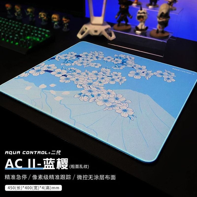 Jogo Mouse pad E-Sports jogo flor de cerejeira almofada de mesa com borda de costura durável Fps