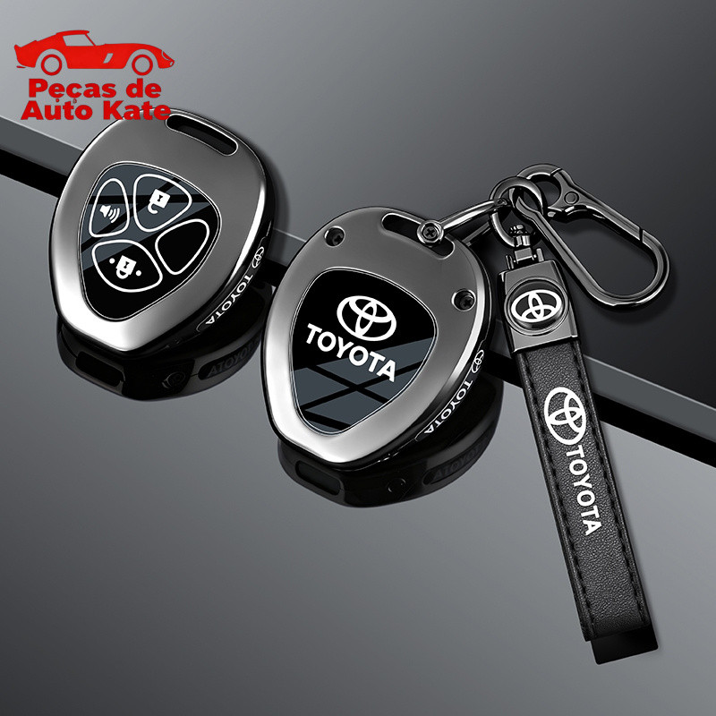 Capa de Chave de Carro em Liga de Zinco para Toyota Corolla VIOS Camry Yaris RAV4 HiLux Cruiser Fortuner Acessório YUPR