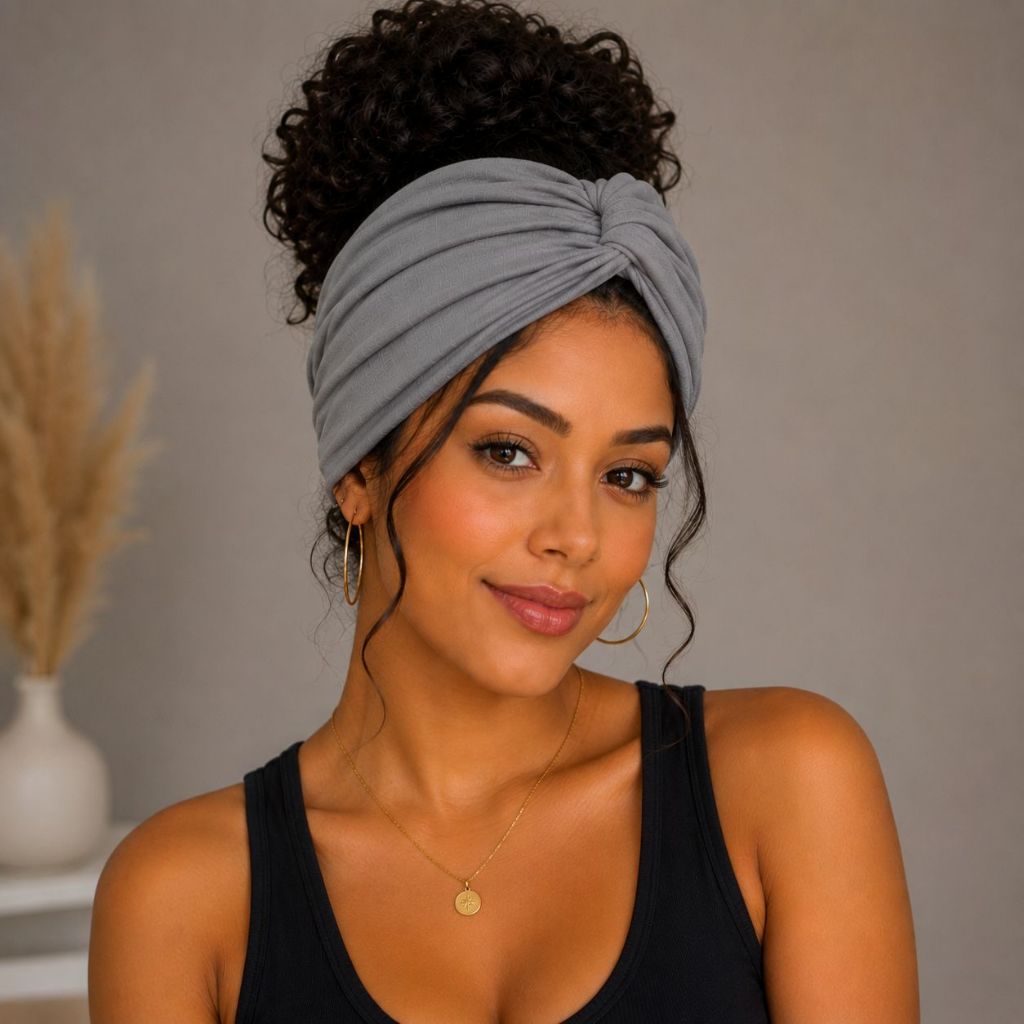 Turbante Feminino para Cabelo Faixa de Cabeça com Nó Estiloso Headband Várias Cores