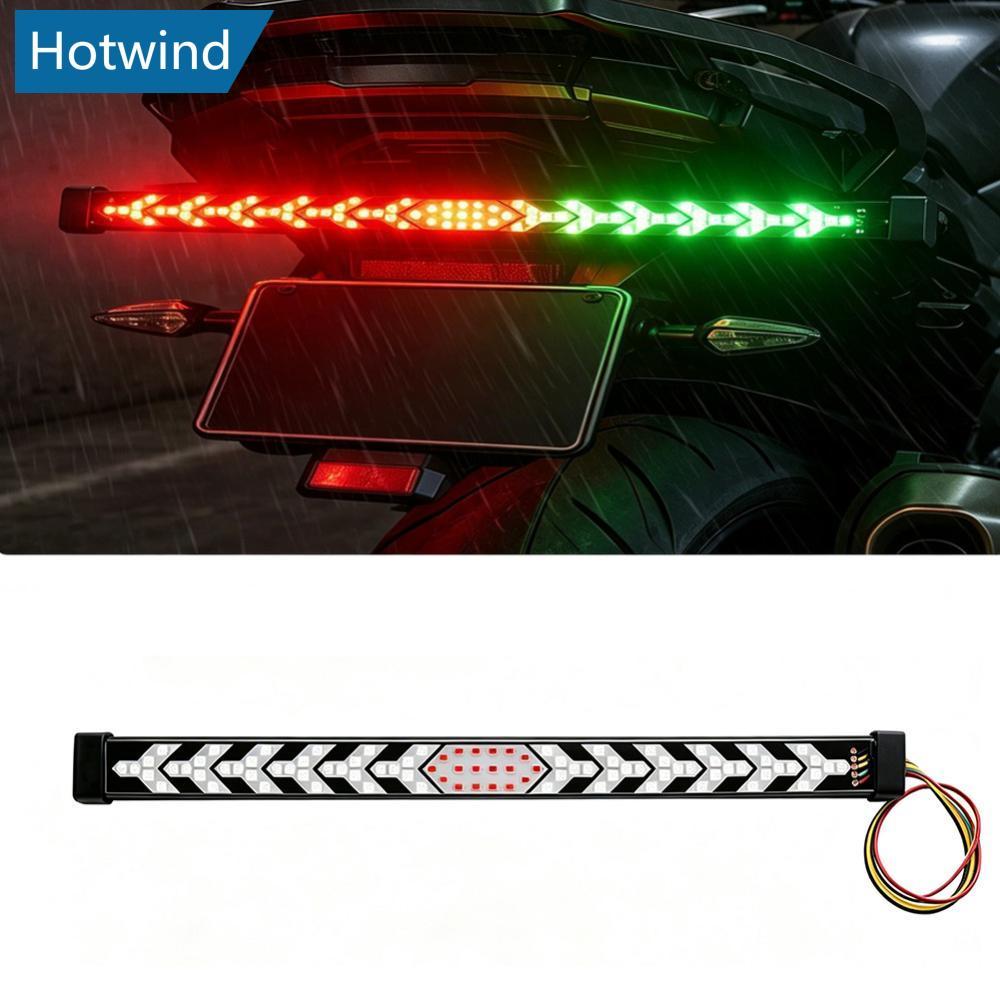HW 12-24V 30cm Motocicleta Sequencial LED Osso De Peixe Estilo Cauda Faixa De Luz Para Pickup Truck E-Multi-Color Strobe