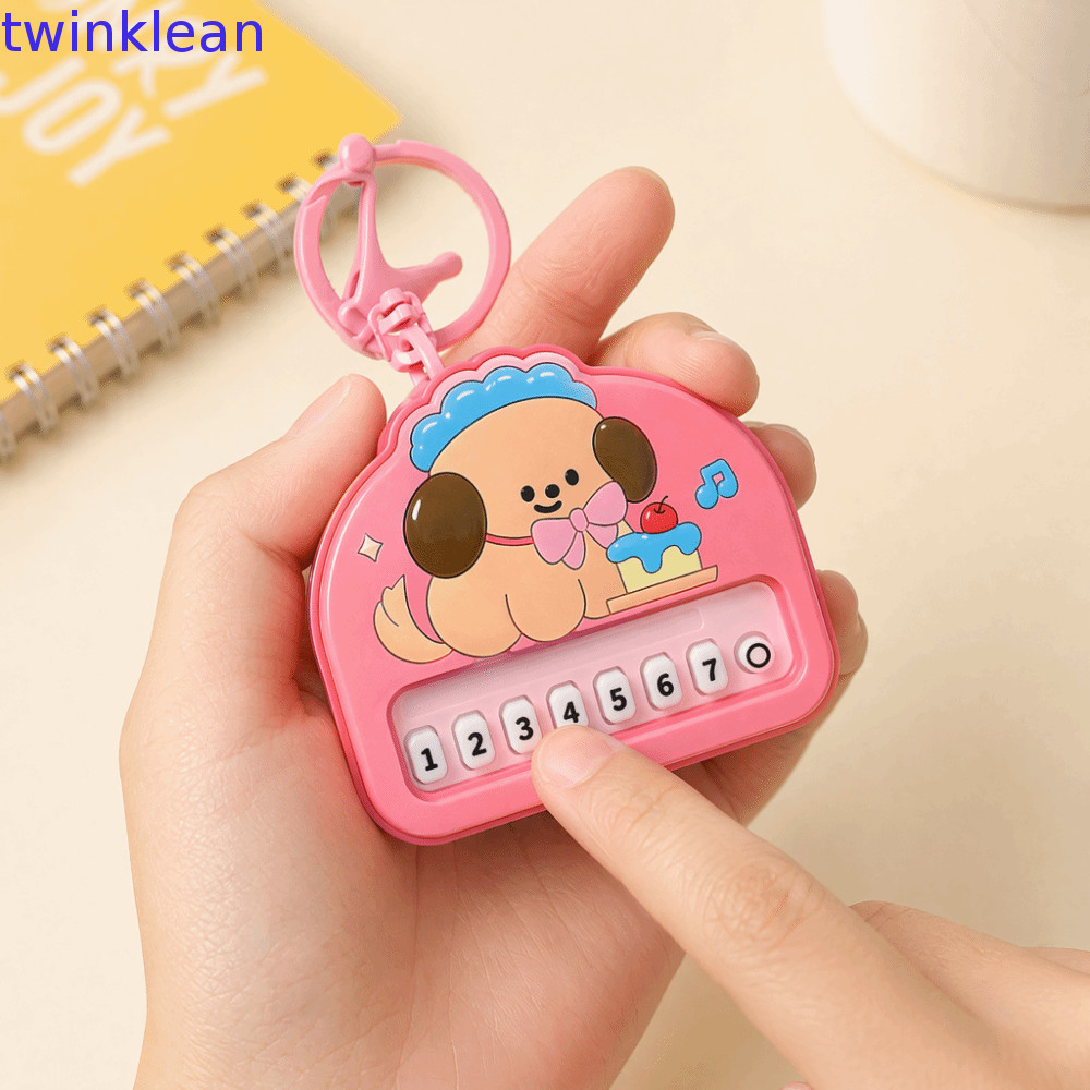 Mini Chaveiro De Piano Eletrônico , Pingente De Chave De Cachorro Gato , De Instrumento Musical Vertical