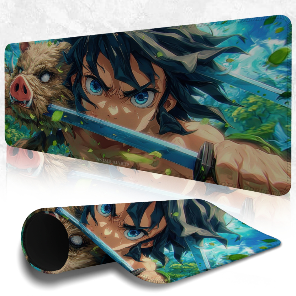 Mouse Pad Speed Antiderrapante Liso Sem Relevos Com Bordas Costuradas Com Estampa De Anime Profissional