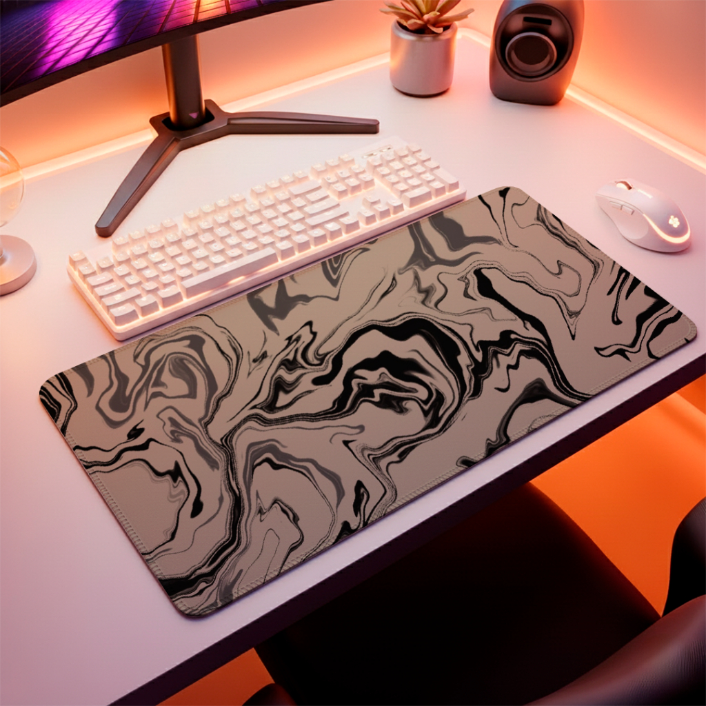 MousePad Gamer Speed Confortavel Com Borda Costuradas Liso Sem Relevo Com Estampa Abstrata Super Estilosa E Profissional