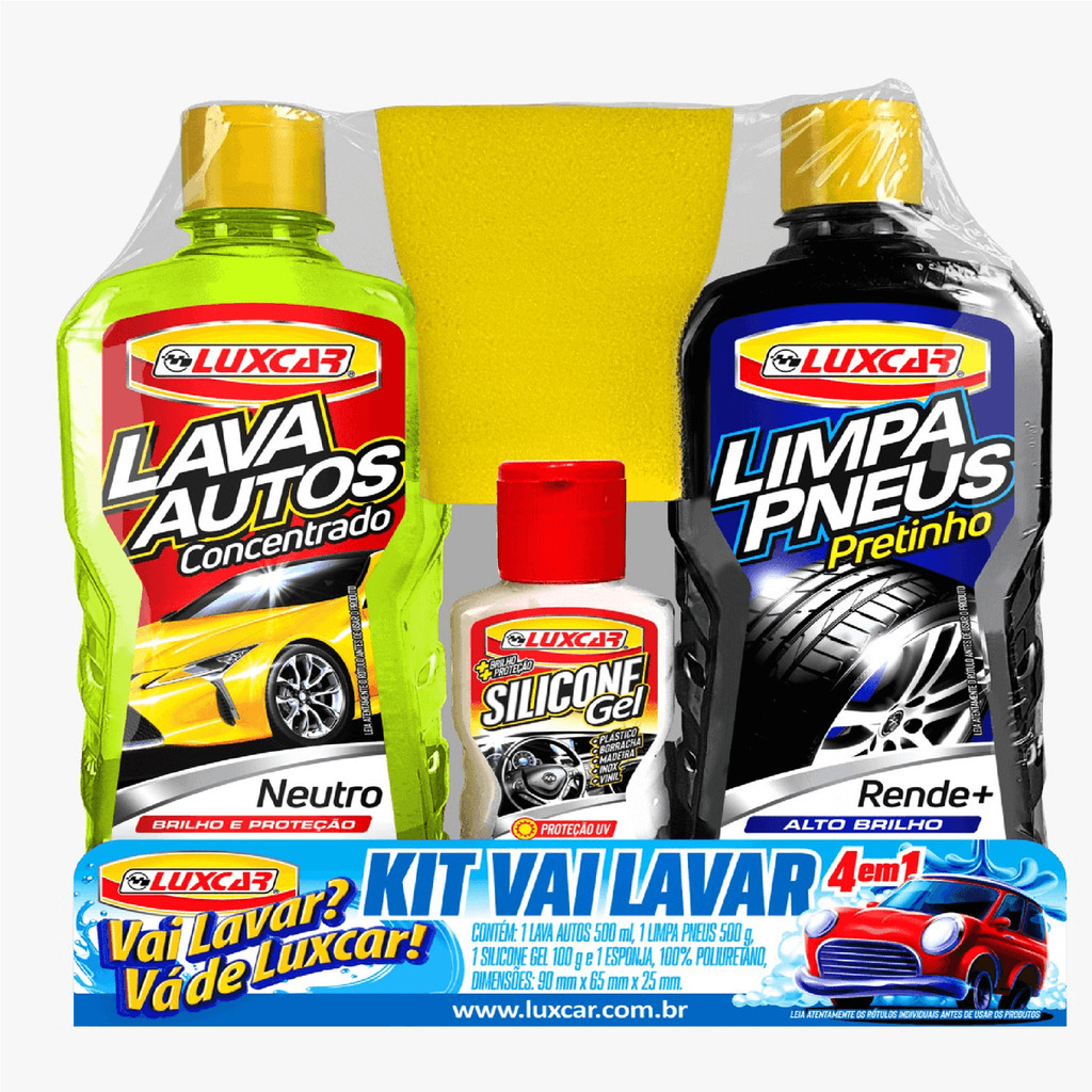 Kit De Limpeza Luxcar Lava Auto 4 Em 1 - 2200