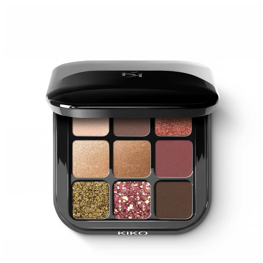 [Novo] Paleta de Sombras KIKO MILANO com Nove Cores, Pó Multi-efeito, Textura Fina, Suave e Delicada, Sem Glitter que se