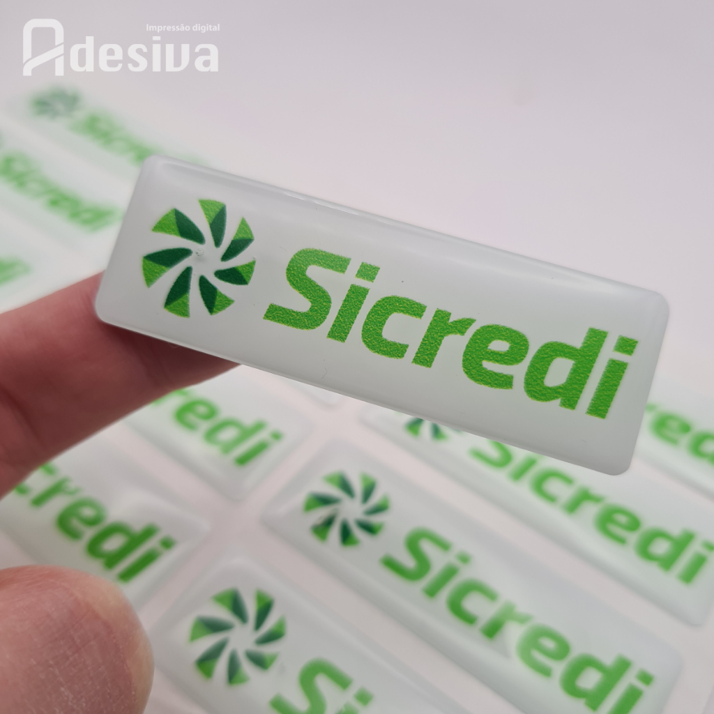 Adesivo Resinado Personalizado com Logo – Alto Relevo Premium Folha A4