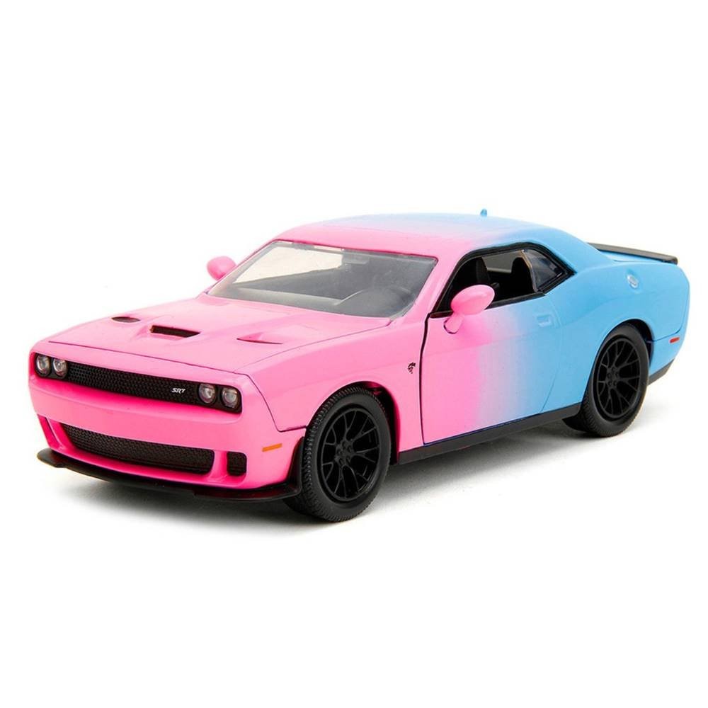 Miniatura Carro Dodge Challenger SRT Hellcat (2015) - Pink Slips - Roda Preta - 1:24 - Jada Toys