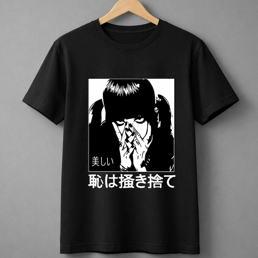 Camiseta Básica Masculina Gótica Menina Punk Blusa Streetwear Gola Redonda Envio Imediato