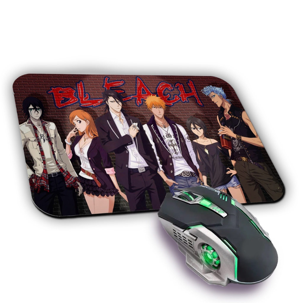 Mousepad 22x18 Bleach Anime Japonês Manga Otaku Gamer