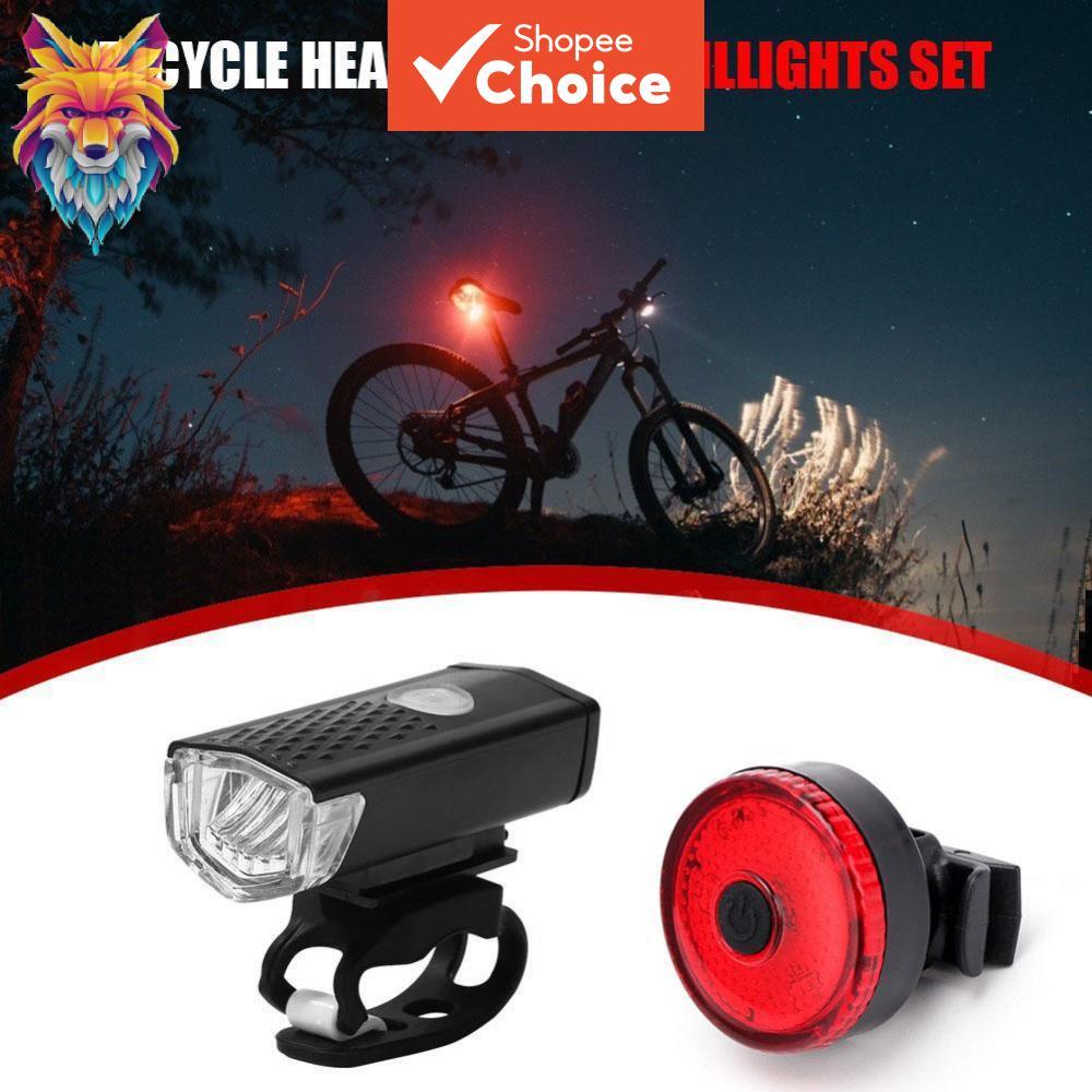 Conjunto De Farol De Luz Traseira LED Para Bicicleta , De Flash De Alto Brilho À Prova D'água Passeios Noturnos