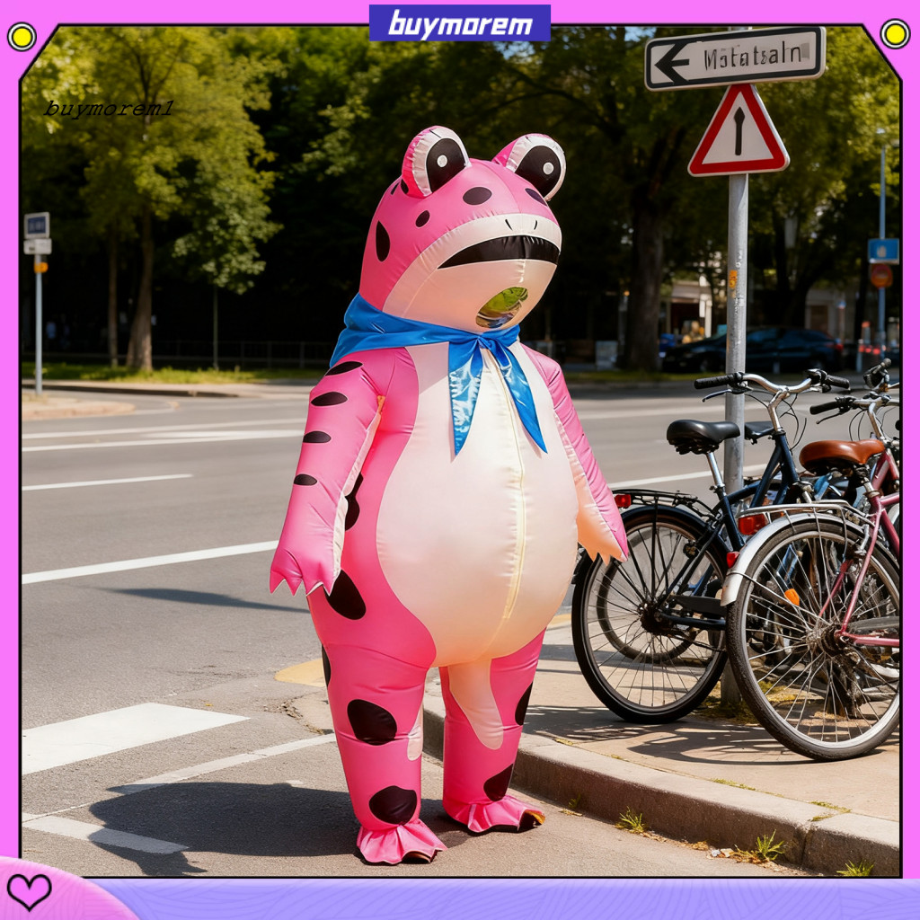FOUR SIZES FOR THE PERFECT FIT: This inflatable frog costume comes in four sizes making it perfect for both kids and ad