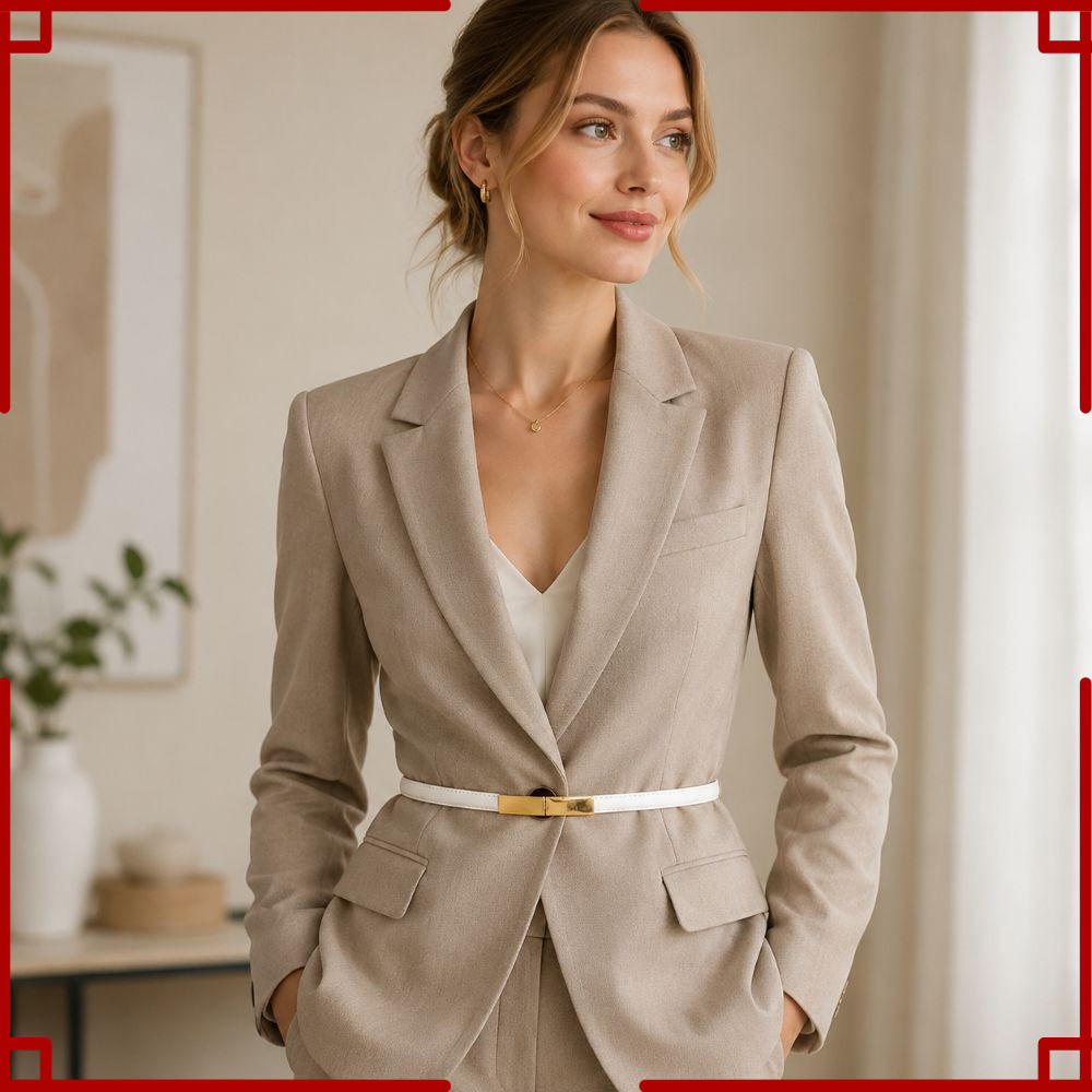 Cinto De Couro Skinny , Cintos Femininos PU Ajustáveis , Com Fivela Dourada , Estreito Versátil