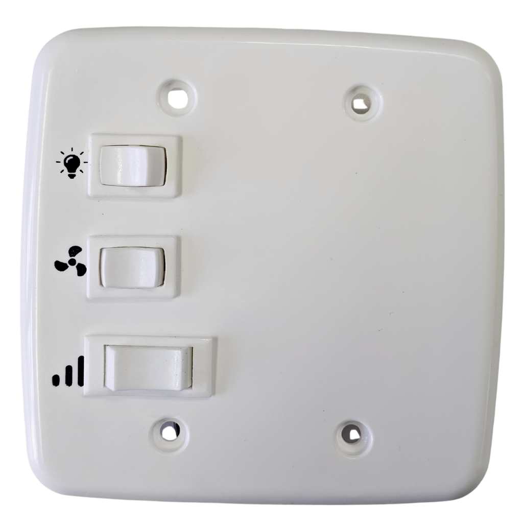 Controle Chave para Ventilador De Teto 4x4 com Capacitor 110V / 127V - 1 Interruptor de Luz
