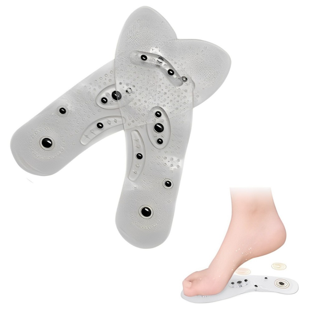 Palmilha Antiodor Transparente Alivio Dor Pés E Pernas Terapia Massagem