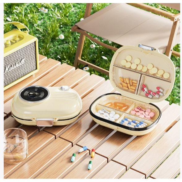 Mini Portátil Pill Box Viagem Por Sete Dias Multi Grade Dividir Pacote Comprimidos  Selados Caixa De Armazenamento