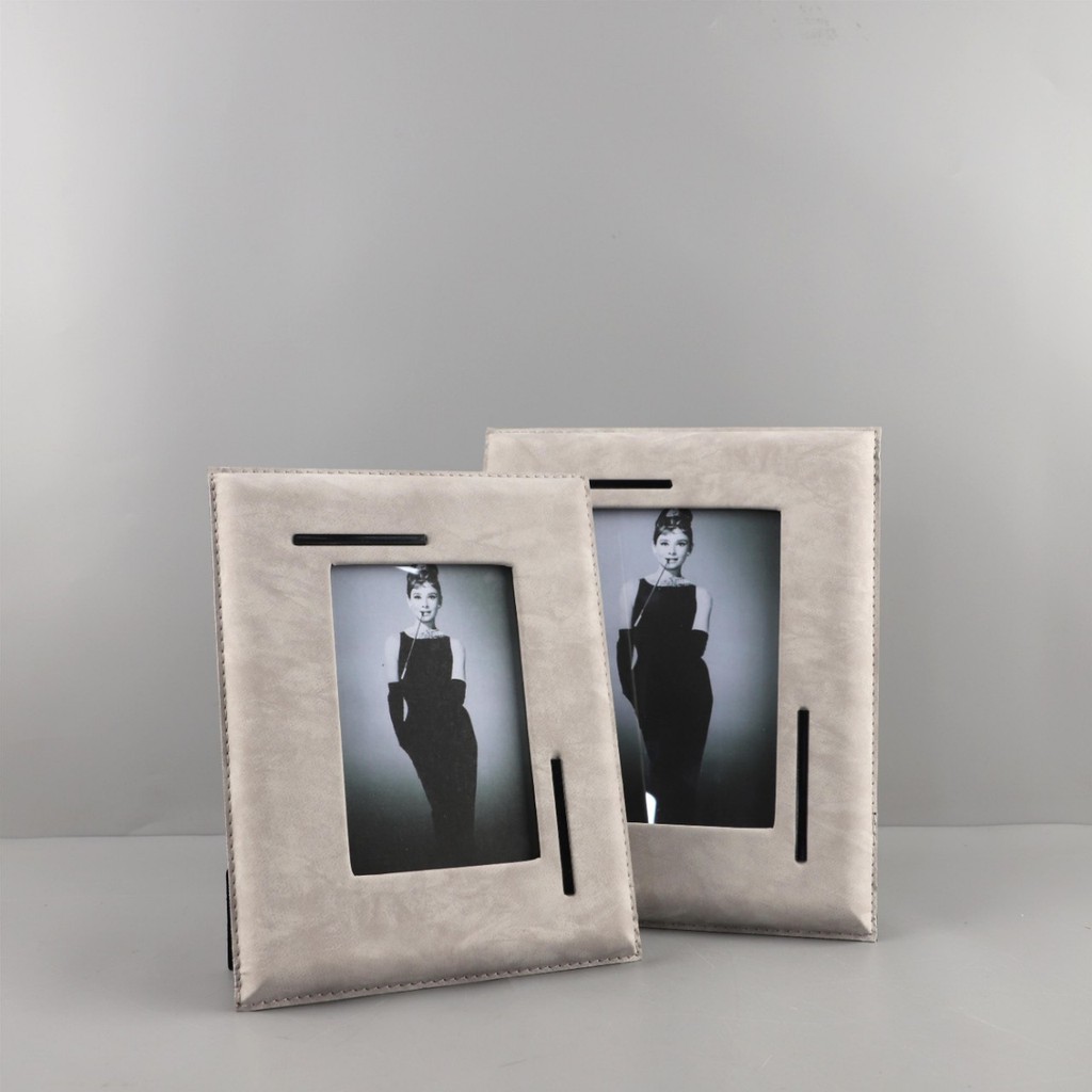 K37B European-style, light luxury, high-end leather photo frames, decorative pieces for living rooms, bedrooms, studies,