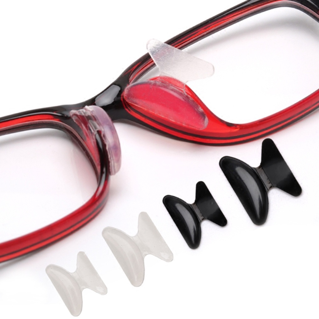Plaqueta Adesiva Silicone Antiderrapante Para Óculos De Acetato - 01 Par Transparente