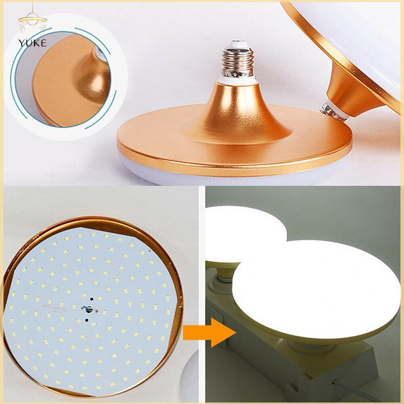 YUKE UFO Lâmpadas LED Globo Holofotes Garagem 12W 18W 24W 36W 50W Brancas 220V E27 BR
