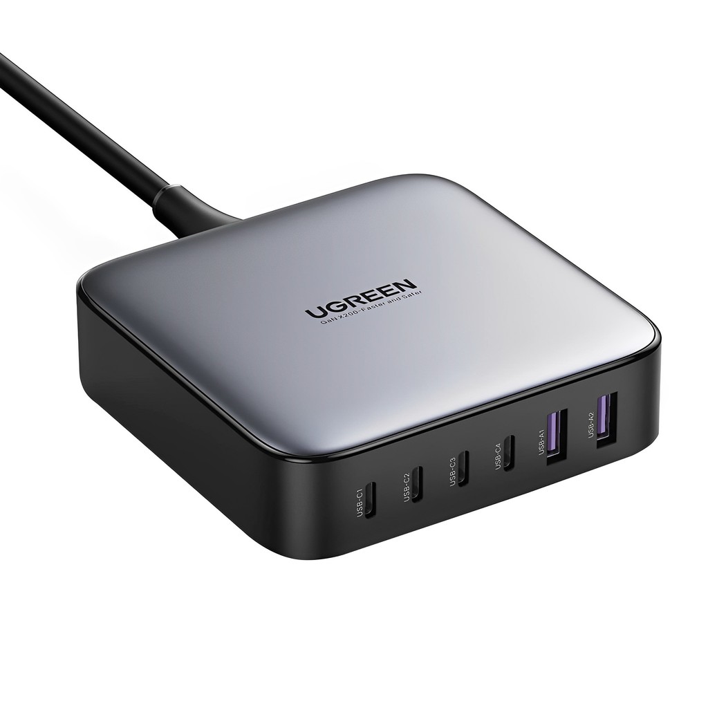 Carregador Multiportas Ugreen 4 Portas Usb C e 2 Usb A 200W