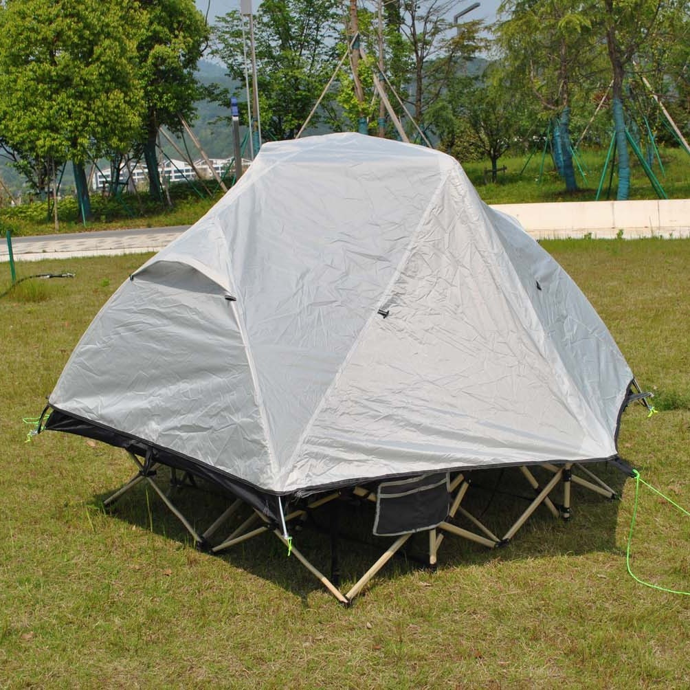 Tenda de acampamento Off-the-round, barraca à prova d'água para acampamento, cama dedicada Anti-Mosquito ao ar livre