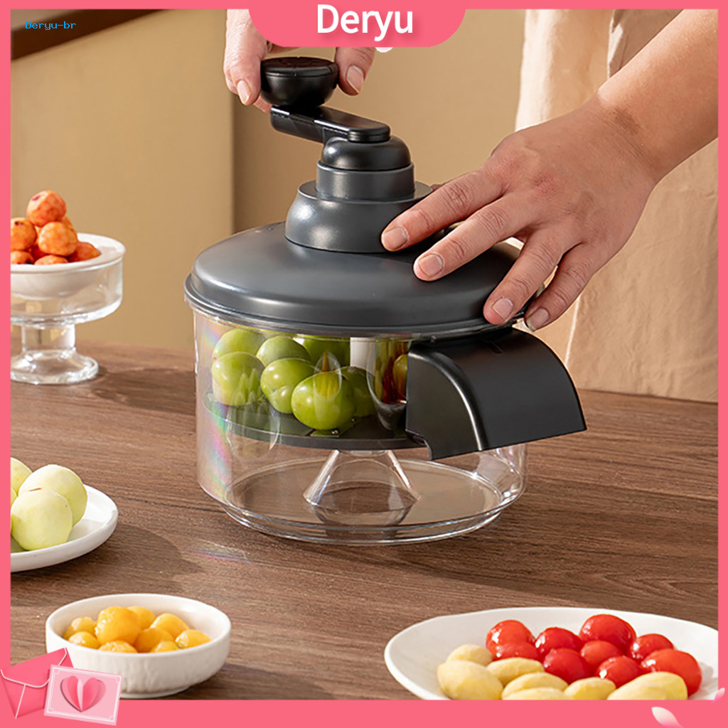 Fruit Peeler Machine Kitchen Gadget for Grapes Hand-cranked Stainless Steel – 5-blade Skin Remover for Cherry Tomatoes