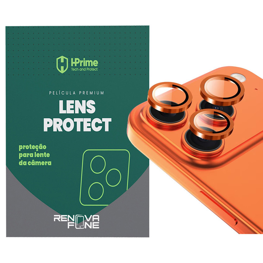Pelicula Hprime Lente Laranja Para Iphone 17 Pro /17 Pro Max
