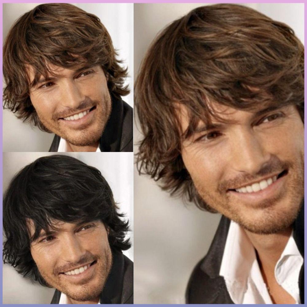 Cabelo Curto Afro Kinky Quente Capa De Cabeça Cosplay Perucas Masculinas
