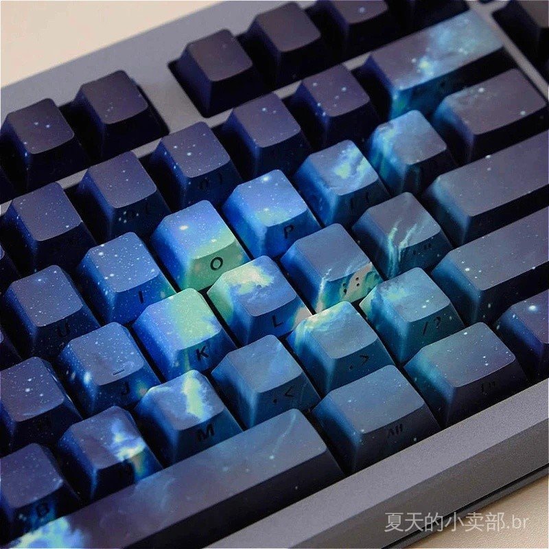 Keycap PBT Space Star Cherry 131, keycap lateral transparente gravado personalizado para teclado mecânico Wooting com sw
