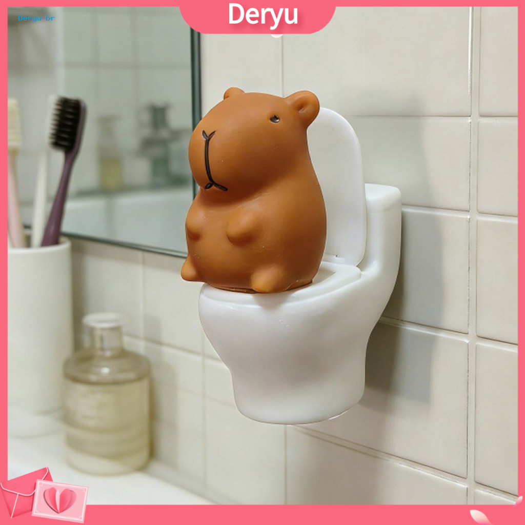 Funny Bathroom Decor Fun Gifts for Lovers Miniature Toilet Figurines – Cute Frog Duck Pig Desk Ornaments for Home Gard
