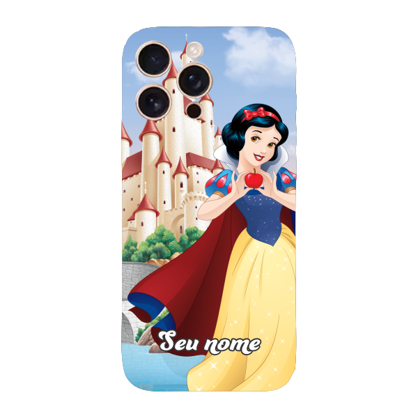 Capinha para iPhone 16 Pro Max Anti Impacto Personalizada - Branca de Neve com nome