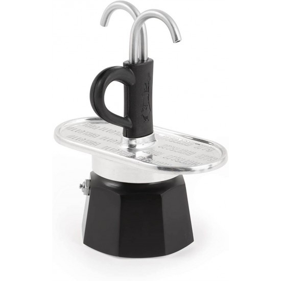 Mini Express Preta 2 Xícaras 100ml Moka Italiana Bialetti