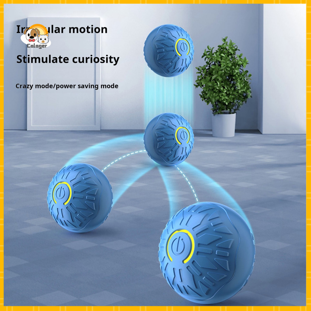Engaging Pet Toy for Health and Safety Self-rolling Ball for Dogs Cats – Chew-resistant Motion-activated Rechargeable