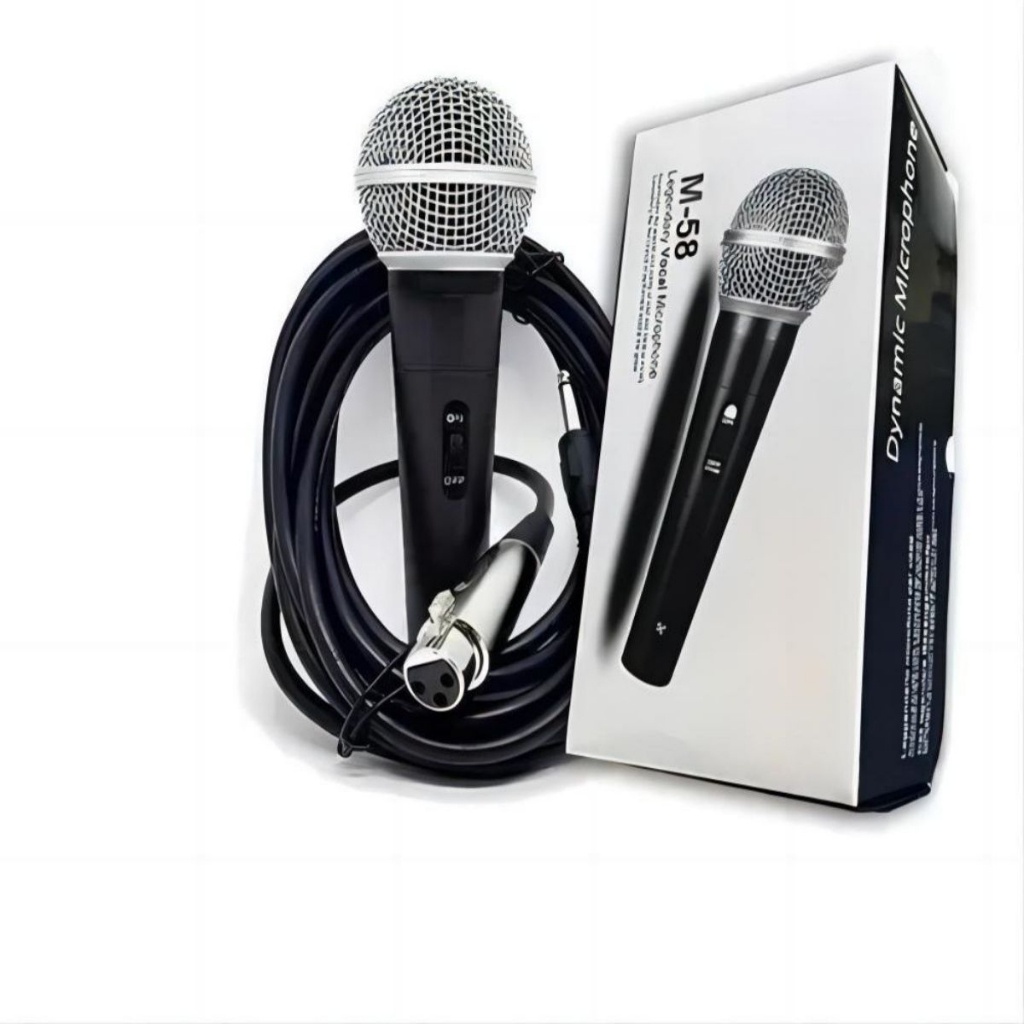 Microfone Profissional Com Cabo Sm-58 Premium - Dynamic