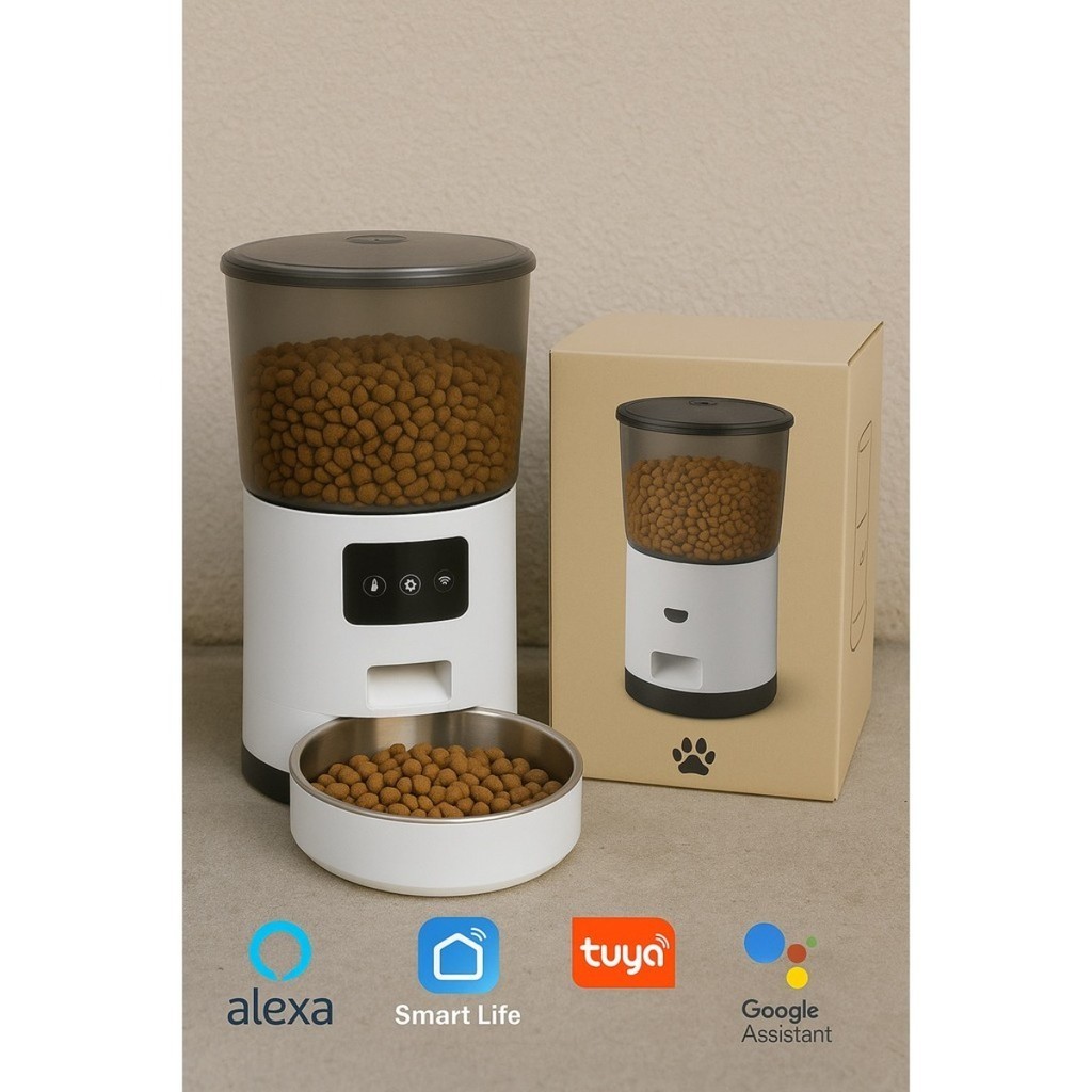 Dispensador Inteligente Pet Alexa Tuya Smart Life 4L Novo