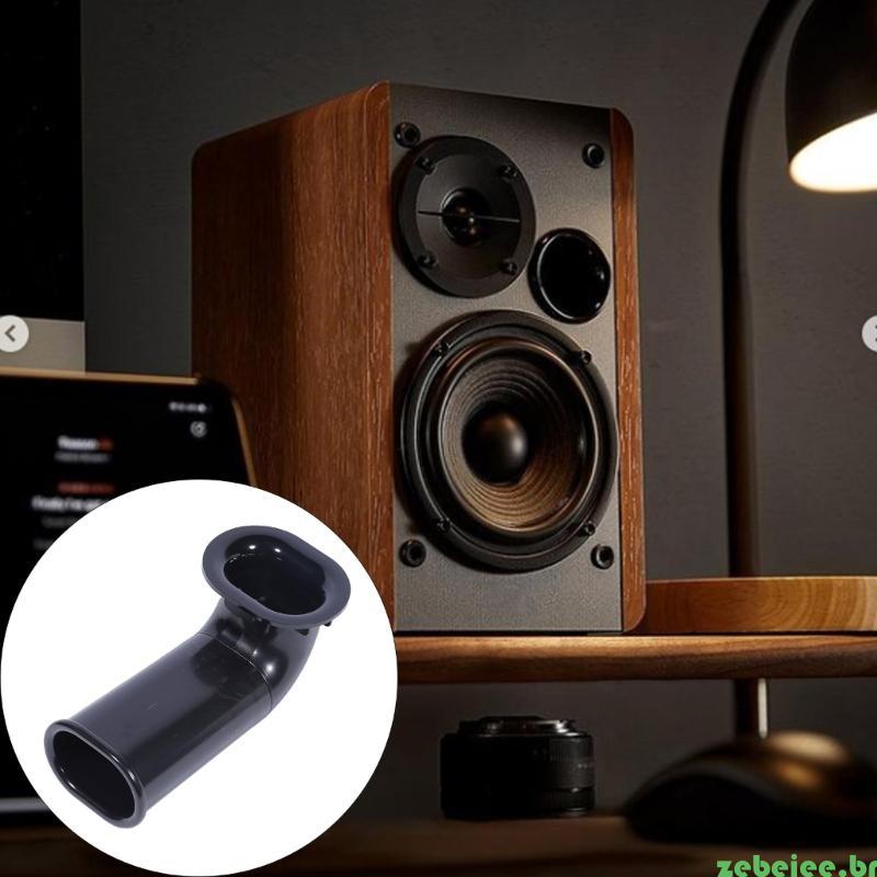 zebeiee Professional L Tipo Alto-Falante Tubo Ventilação Duto Minimiza Turbulências Preto