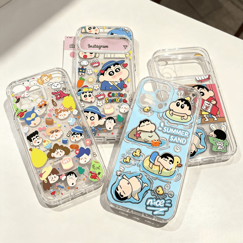 Bonito Anime Crayon Shinchan Capa Para Samsung Galaxy S26 Ultra S25 S24 Plus S26FE S23 S20 FE Escudo Silicone Macio Tran