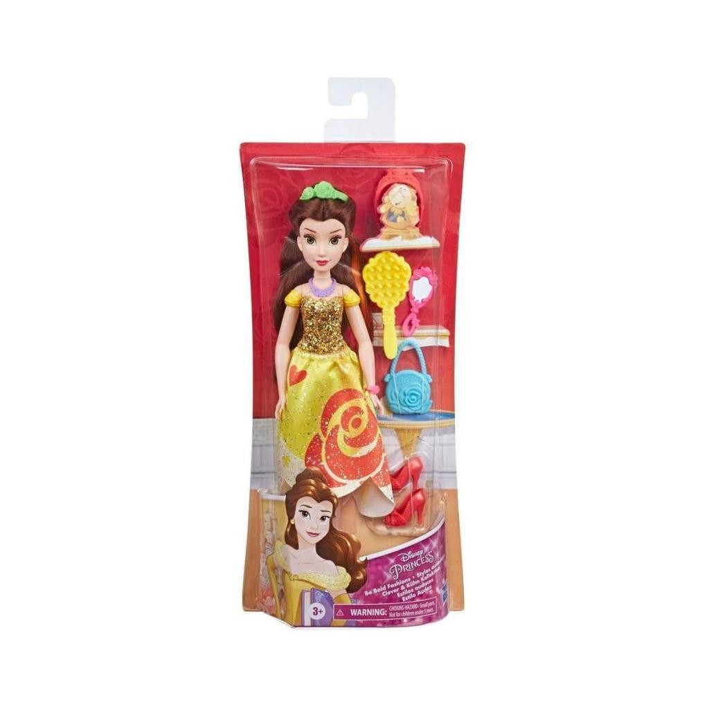 Boneca Princesa Bela Estilo Audaz Disney - Hasbro E6621 com Vestido Removível e Articulações
