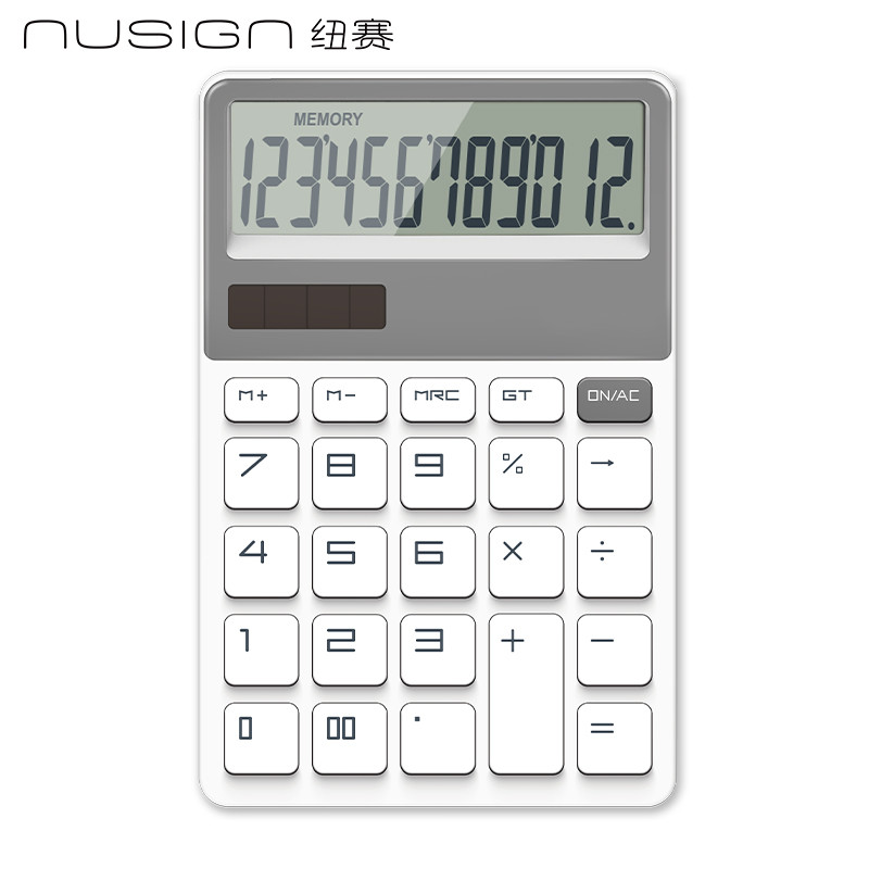 Deli NS042 Calculadora de mesa Solar Dual Power Computer Competition Color Student Hotel Store Use