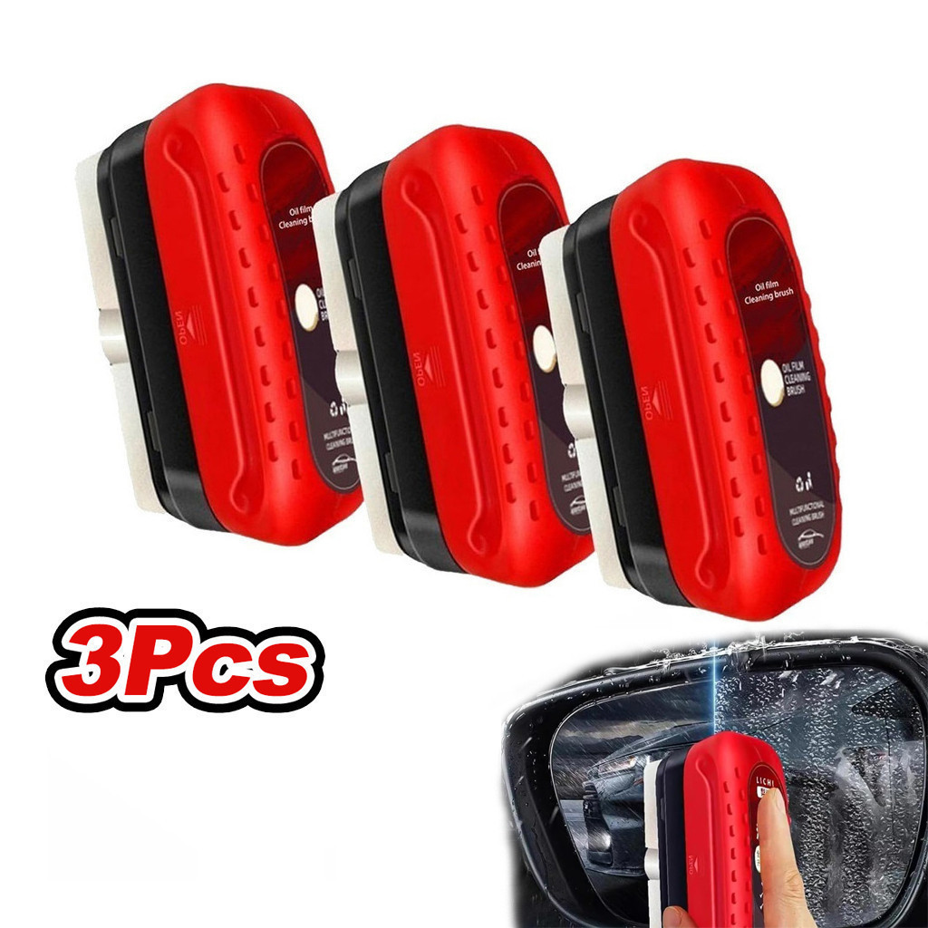 3 Uni Car Glass Oil Film Cleaning Brush 120ml Colorful Box Convenient Storage