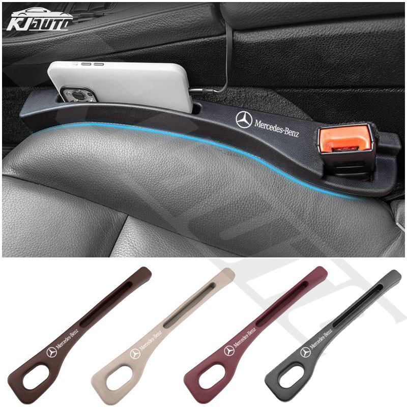 【 Soft Textura 4 Cores 】 Mercedes Benz Seat Gap Filler Car Storage Box Para GLE Classe E C GLC A CLA V GLA Sprinte